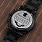 Happy Graduation Day | Engraved Design Black Chronograph Watch