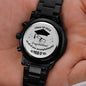 Class of 2024 | Congratulations | Engraved Design Black Chronograph Watch