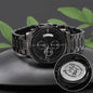 When We Pray God Works | Engraved Design Black Chronograph Watch