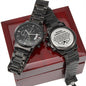 Merry Christmas | Engraved Design Black Chronograph Watch
