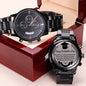Happy Graduation Day | Engraved Design Black Chronograph Watch