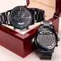 To My Amazing Dad | Love Your Son | Engraved Design Black Chronograph Watch