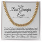 To The Best Grandpa Ever | Thank You For Being So Awesome | Cuban Link Chain