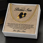 To My Bonus Son | Love Mom | Cuban Link Chain