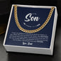 To My Son | I'm Proud To Be Your Father | Cuban Link Chain