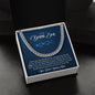 TO My Bonus Son | Love Your Bonus Mom | Cuban Link Chain