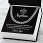To My Nephew | I Love You | Cuban Link Chain
