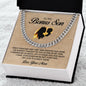 To My Bonus Son | Love Mom | Cuban Link Chain