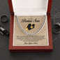 To My Bonus Son | Love Mom | Cuban Link Chain
