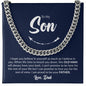 To My Son | I'm Proud To Be Your Father | Cuban Link Chain