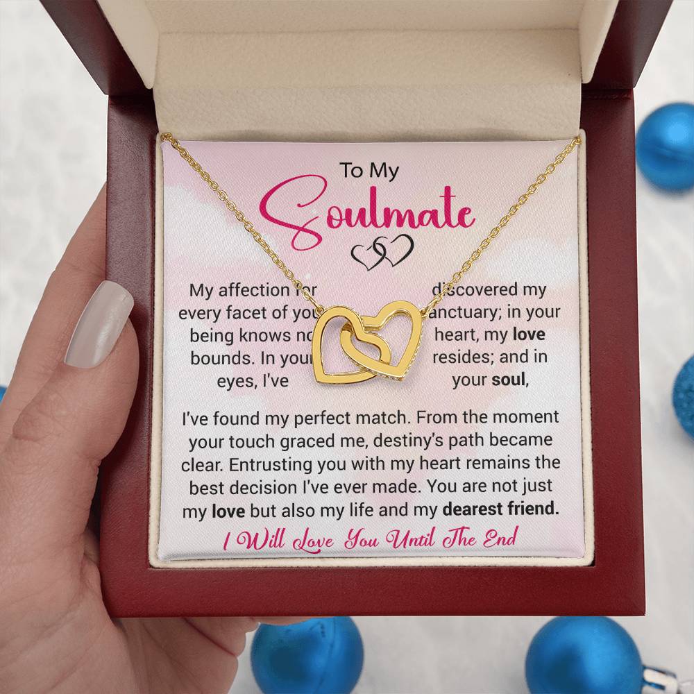 To My Soulmate | The Interlocking Hearts Necklace