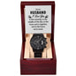 To My Husband Black Chronograph Watch