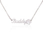 Personalized Paw Print Name Necklace