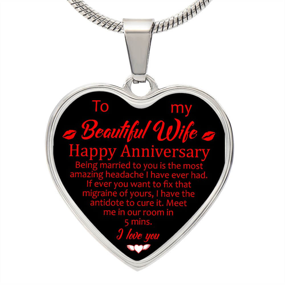 To My Beautiful Wife | I Love You | Heart - Luxury Necklace