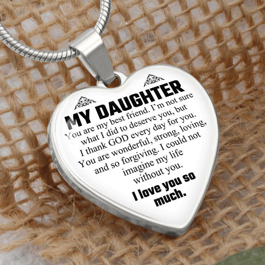 To My Daughter | I Love You So Much | Heart - Luxury Necklace