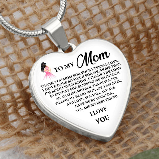 To My Mom | I Love You | Heart - Luxury Necklace