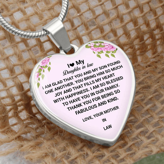 To Heart My Daughter-In-Law | Love Your Mother-In-Law | Heart - Luxury Necklace