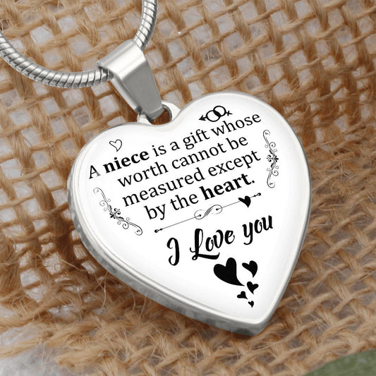 To A Niece | You Are A Gift | Heart - Luxury Necklace
