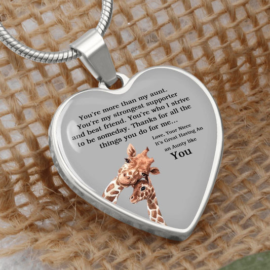 Its Great Having An Aunty Like You | Love Your Niece | Heart - Luxury Necklace