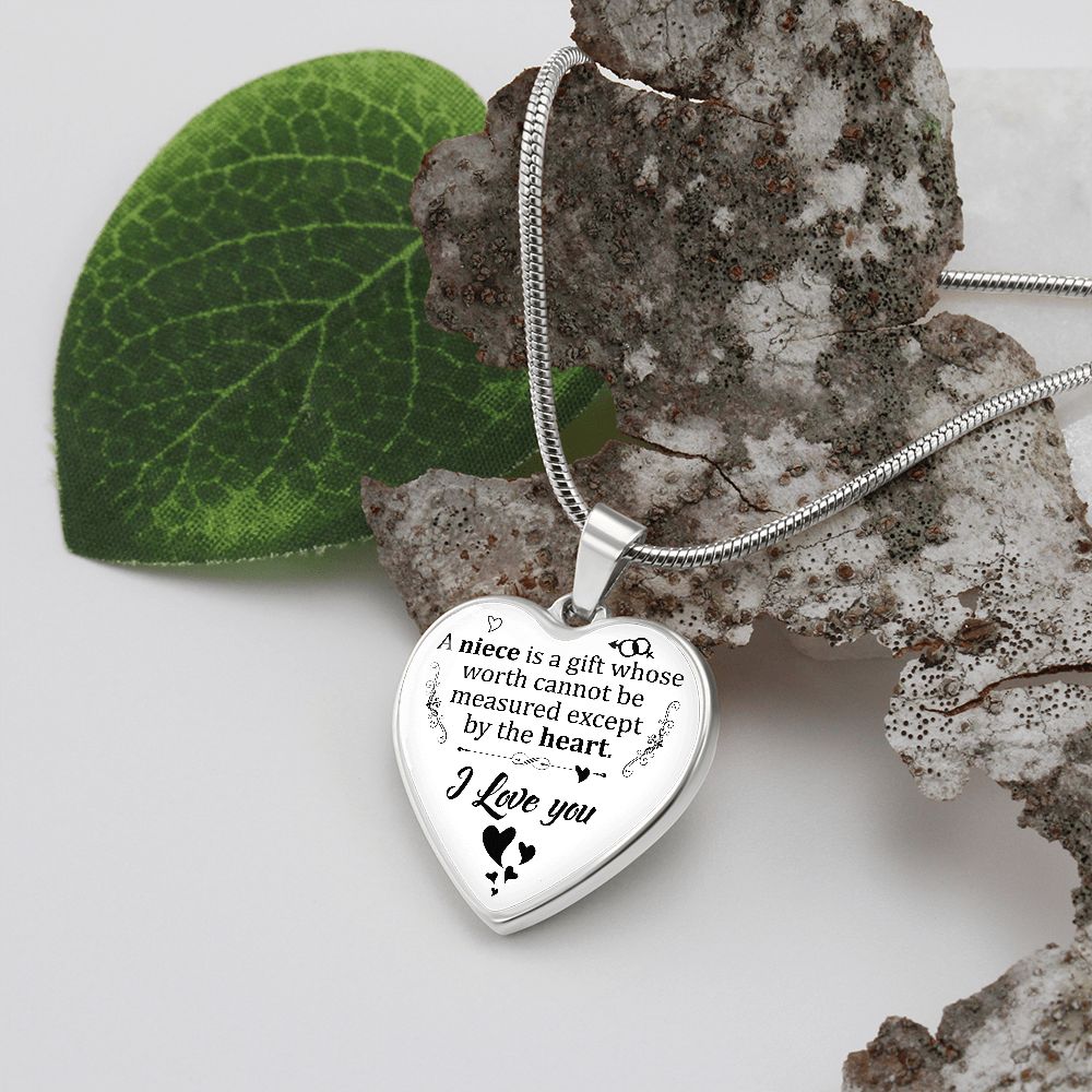 To A Niece | You Are A Gift | Heart - Luxury Necklace