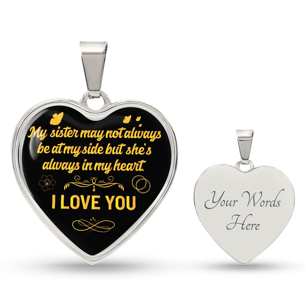 To A Sister | I Love You | Heart - Luxury Necklace