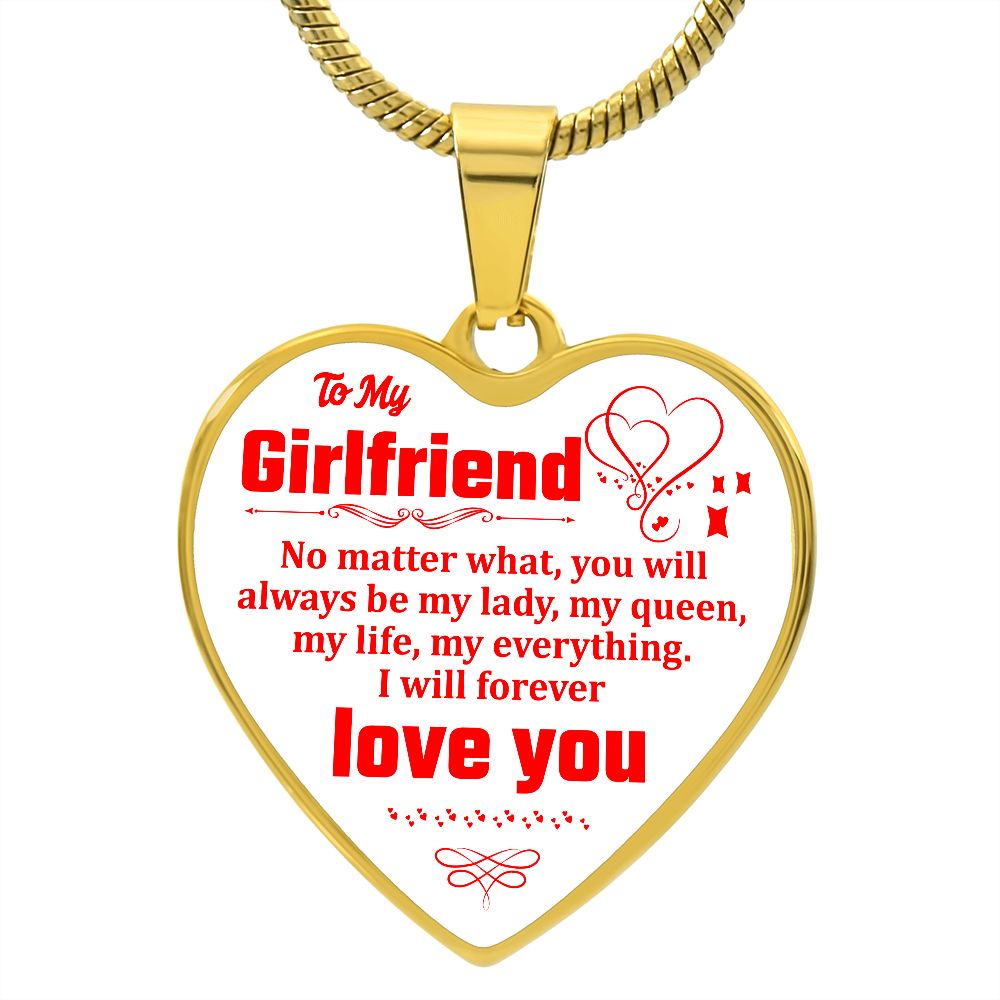 To My Girlfriend | I Will Forever Love You | Heart - Luxury Necklace