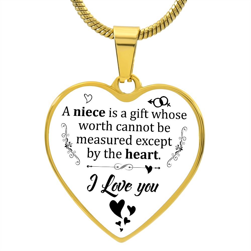 To A Niece | You Are A Gift | Heart - Luxury Necklace