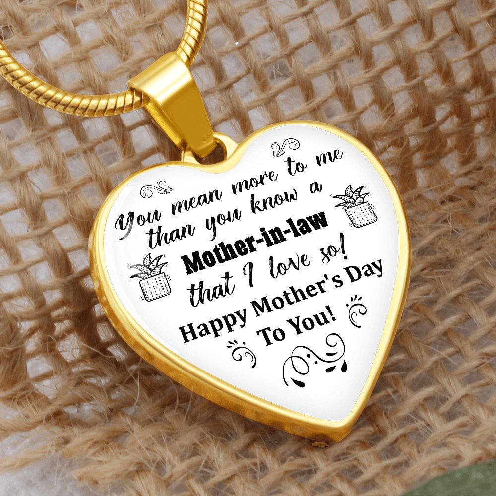 To A Mother-In-Law | Happy Mother's Day | Heart - Luxury Necklace