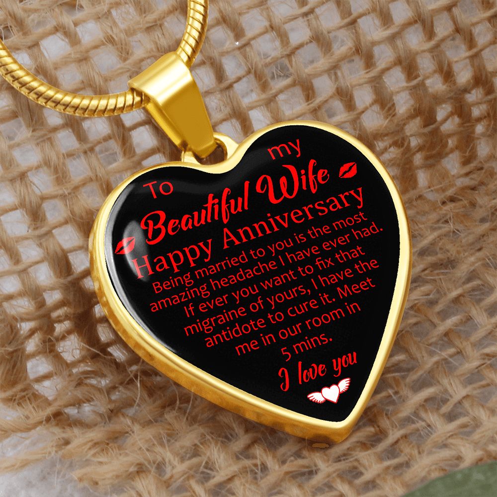 To My Beautiful Wife | I Love You | Heart - Luxury Necklace