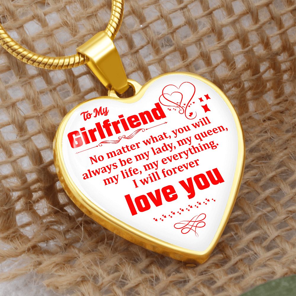 To My Girlfriend | I Will Forever Love You | Heart - Luxury Necklace