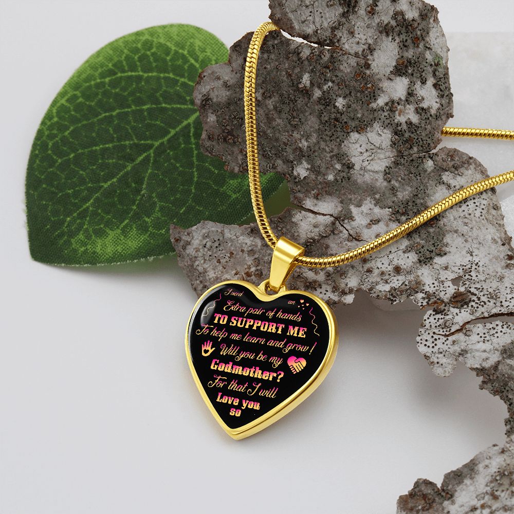 To My Godmother | I Need An Extra Pair Of Hands | Heart - Luxury Necklace