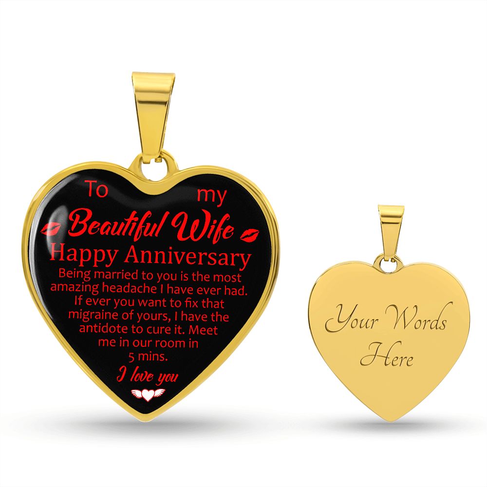 To My Beautiful Wife | I Love You | Heart - Luxury Necklace