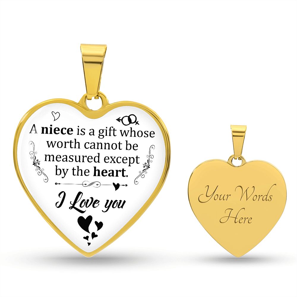 To A Niece | You Are A Gift | Heart - Luxury Necklace