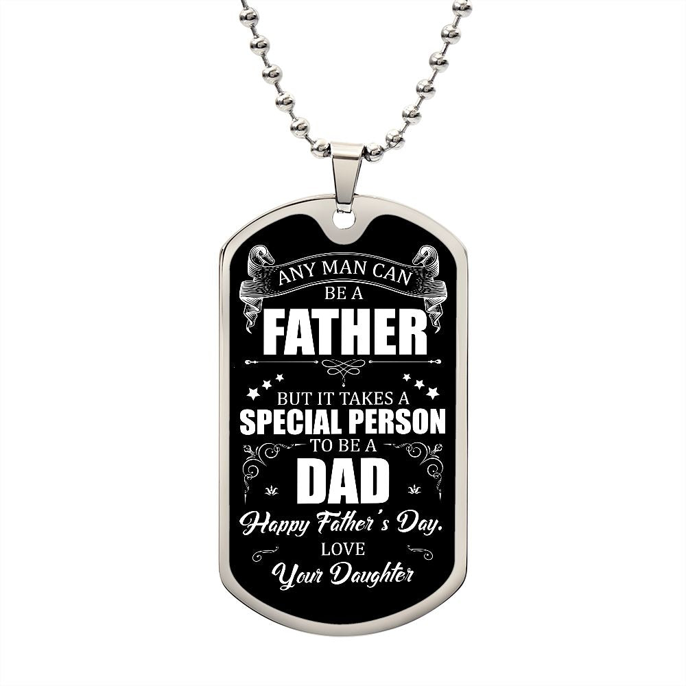 To A Father | From A Daughter | Luxury Dog Tag