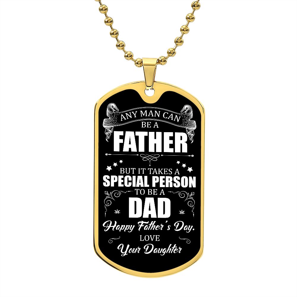 To A Father | From A Daughter | Luxury Dog Tag