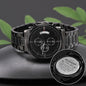 To My Husband Engraved Black Chronograph Watch