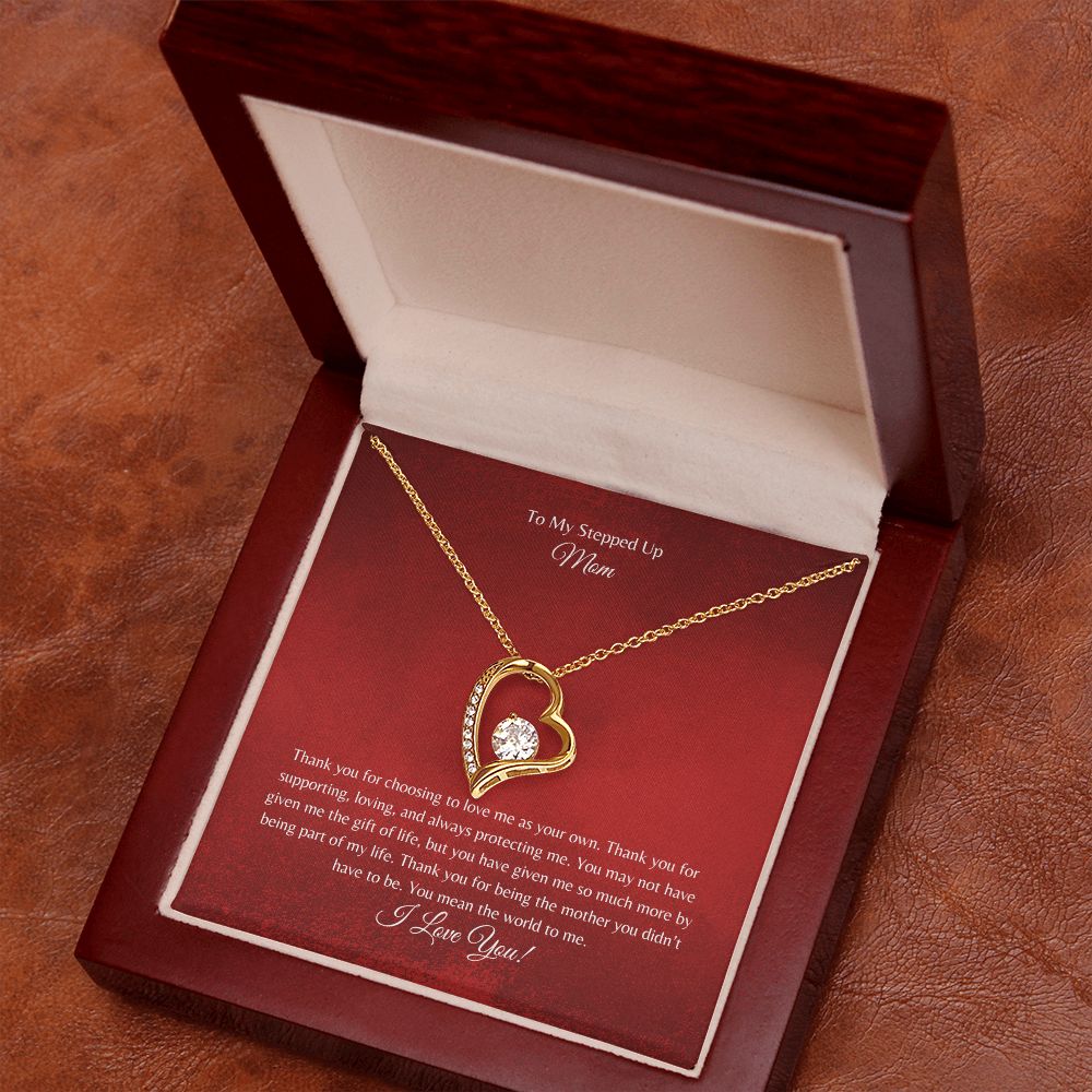 To My Stepped Up Mom | I Love You | Forever Love Necklace