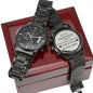 To My Partner | I Fall In Love | Engraved Design Black Chronograph Watch