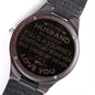 To My Husband | Love you | Engraved Wooden Watch