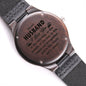 To My Husband | I Love You | Engraved Wooden Watch