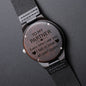 To My Partner | I Fall In Love | Engraved Wooden Watch