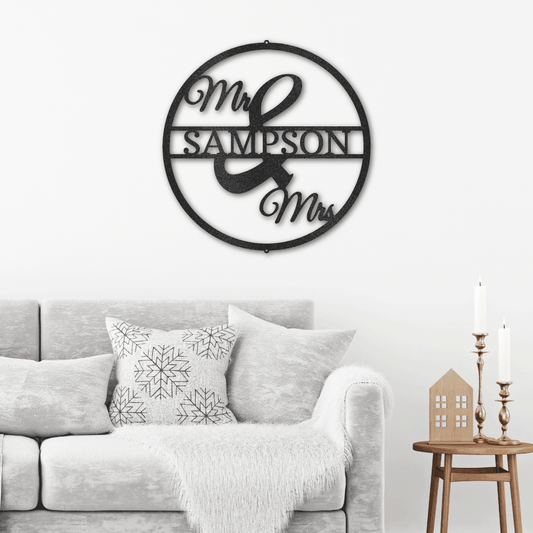 Mr. & Mrs. Personalized Wall Art
