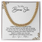 To My Bonus Son | Love Your Mother | Cuban Link Chain