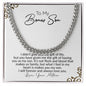 To My Bonus Son | Love Your Mother | Cuban Link Chain