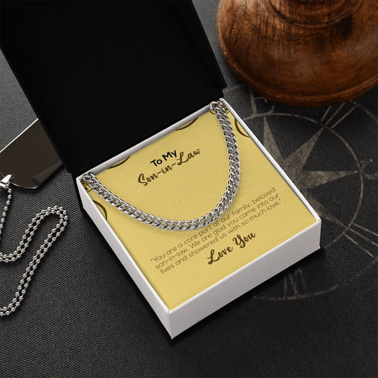 To My Son-In-Law | Love You | Cuban Link Chain