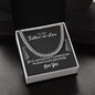 To My Father-In-Law | I'm Proud To Be Part Of Your Family | Cuban Link Chain