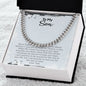 To My Son | Love Dad | Cuban Link Chain
