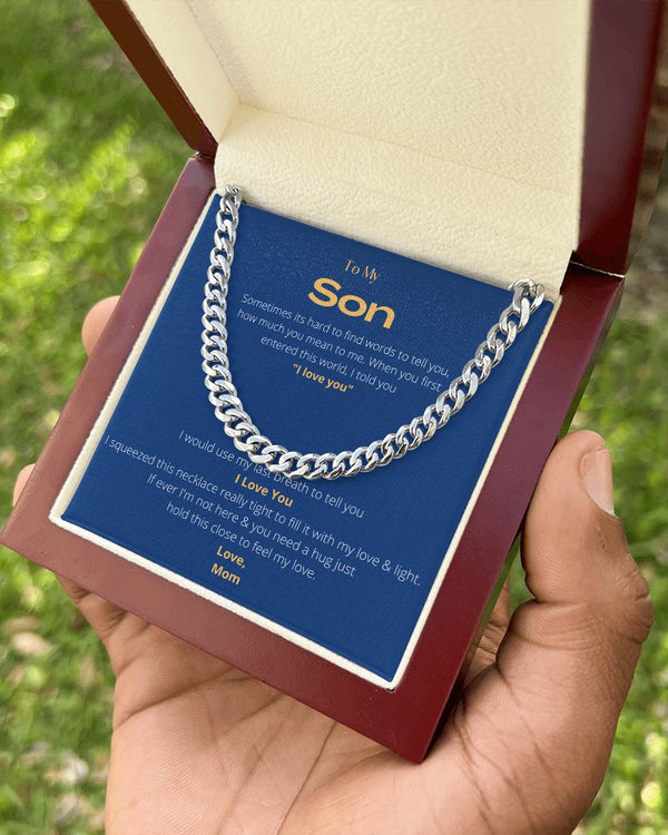 To My Son Cuban Chain Necklace
