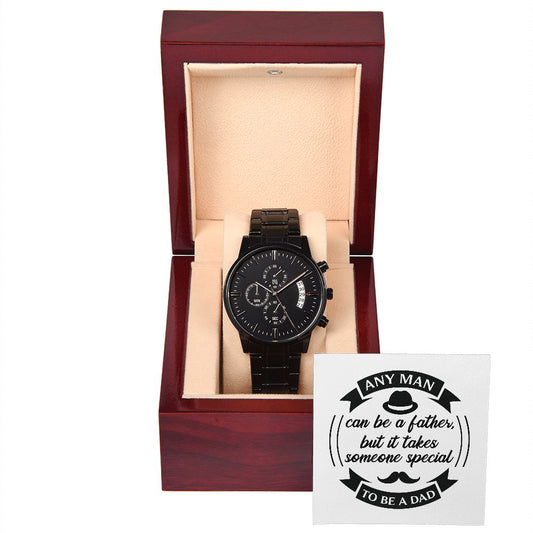 To Be A Dad Black Chronograph Watch