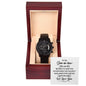 To My Son-in-law Black Chronograph Watch